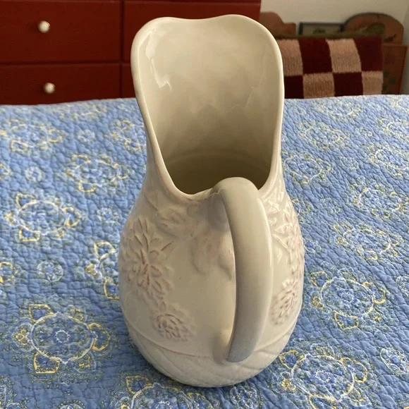 Certified International Cream Ceramic Art Pitcher - Picture 4 of 5